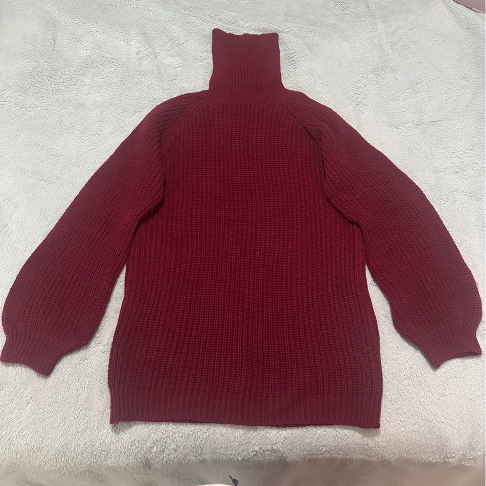 Balloon sleeve knit jumper